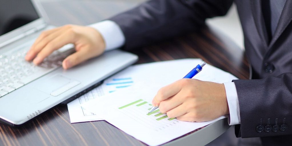 Going over business figures
